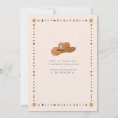 Invitation Little Cowboy sur le chemin Baby shower occidental (Dos)