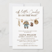 Invitation Little Cowboy, Western Wild West Rodeo Baby shower (Devant)
