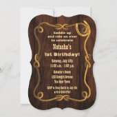 Invitation Little Cowgirl 1er anniversaire (Dos)