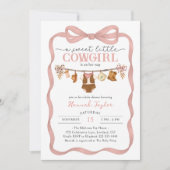 Invitation Little Cowgirl Baby Shower (Devant)