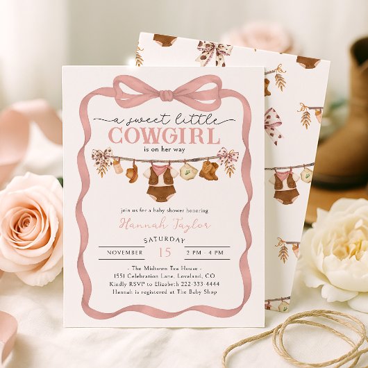 Invitation Little Cowgirl Baby Shower