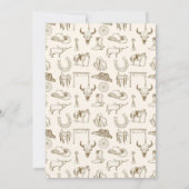 Invitation Little Cowgirl Baby shower occidental moderne (Dos)