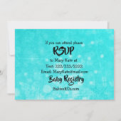 Invitation Little Cub Bear Turquoise et le Baby shower de Tan (Dos)