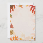 Invitation Little Cute Citrouille thème Anniversaire de enfan (Dos)