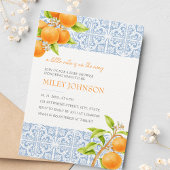 Invitation Little Cutie Carrelage méditerranéen Baby shower o