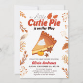Invitation Little Cutie Citrouille épice Baby shower d'automn (Devant)