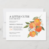 Invitation Little Cutie Citrus Botanique Baby shower moderne (Devant)