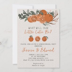 Invitation Little Cutie Citrus Orange Genre Revevela Party