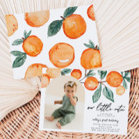 Little Cutie Clementine Photo Anniversaire Invitat