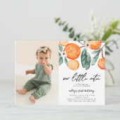 Invitation Little Cutie Clementine Photo Anniversaire Invitat (Debout devant)