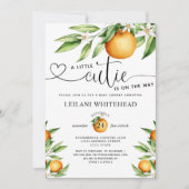 Invitation Little Cutie en chemin Baby shower (Devant)