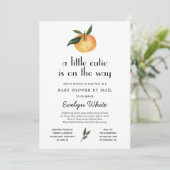 Invitation Little Cutie est sur le chemin Baby shower par cou (Debout devant)