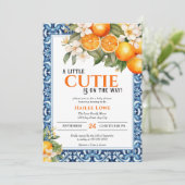 Invitation Little Cutie Est Sur Le Chemin Du Baby shower Modi (Debout devant)