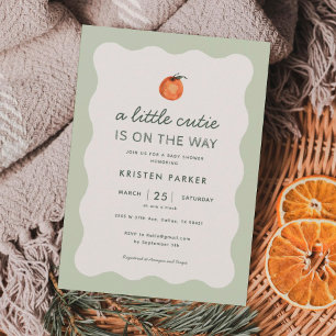Invitation Little Cutie est sur le chemin Tangerine Baby show