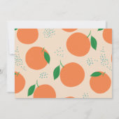 Invitation Little Cutie Modern Orange 1ère photo d'anniversai (Dos)