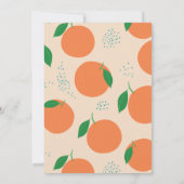 Invitation Little Cutie Moderne Orange Fille Anniversaire (Dos)