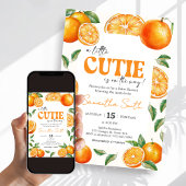 Invitation Little Cutie Orange Baby Shower