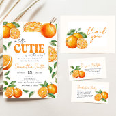Invitation Little Cutie Orange Baby Shower