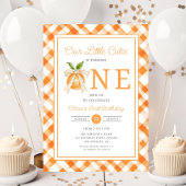 Invitation Little Cutie Orange Citrus 1er anniversaire
