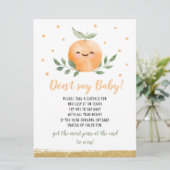 Invitation Little Cutie Orange Ne pas dire Baby Game (Debout devant)