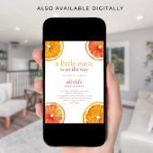 Invitation Little Cutie Orange Slices Baby shower fille