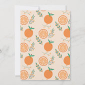 Invitation Little Cutie Orange Thème Premier Anniversaire (Dos)