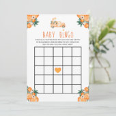 Invitation Little Cutie Oranges Baby shower Bingo bébé (Debout devant)