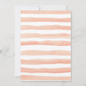 Invitation Little Cutie Peach est sur le Baby shower Way (Dos)