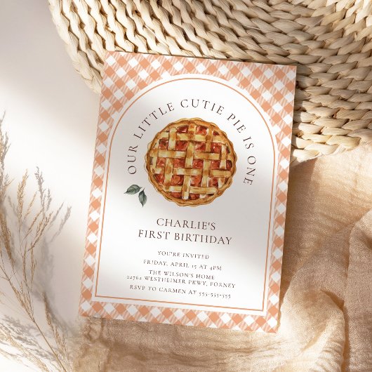 Invitation Little Cutie Pie Automne 1er Anniversaire