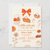 Invitation Little Cutie Pie dessiner à la main doodle Baby sh (Devant)