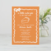 Invitation Little Cutie Pie dessiner à la main doodle Baby sh (Debout devant)