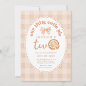 Invitation Little Cutie Pie est deux fête de 2ème anniversair (Devant)