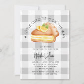 Invitation Little Cutie Pie Fall En vichy Plaid Baby shower (Devant)