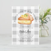 Invitation Little Cutie Pie Fall En vichy Plaid Baby shower (Debout devant)