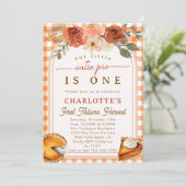 Invitation Little Cutie Pie Fall Harvest Premier anniversaire (Debout devant)