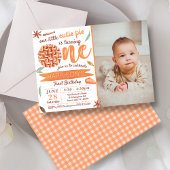 Invitation Little Cutie Pie Fall Photo 1er anniversaire