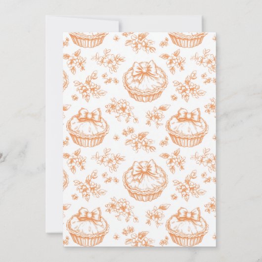 Invitation Little Cutie Pie moderne Toile arche Baby shower (Dos)