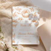 Invitation Little Cutie Pie moderne Toile arche Baby shower