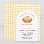 Invitation Little Cutie Pie Thanksgiving Automne Premier anni (Devant / Derrière)