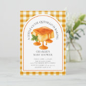 Invitation Little Cutie quesillo Baby shower d'automne (Debout devant)