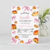 Invitation Little Cutie quesillo Baby shower de cabot rose (Debout devant)