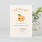 Invitation Little Cutie Sur Le Chemin Baby shower (Debout devant)