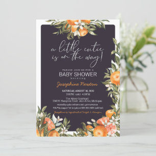 Invitation Little Cutie sur le chemin Baby shower d'agrumes o