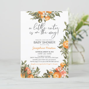 Invitation Little Cutie sur le chemin Baby shower d'agrumes o