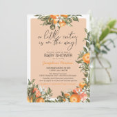 Invitation Little Cutie sur le chemin Baby shower d'agrumes o (Debout devant)