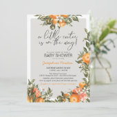 Invitation Little Cutie sur le chemin Baby shower d'agrumes o (Debout devant)