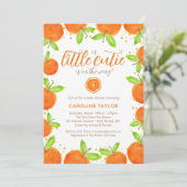 Invitation Little Cutie sur le chemin Orange Clementine Baby (Debout devant)