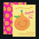 Invitation Little Cutie Tangerine Cute Kids 1er anniversaire<br><div class="desc">Ces adorables petites cuites colorées et colorées, les invitations à la fête d'anniversaire de la mandarine sont parfaites pour un enfant fête le 1er anniversaire ! Customisez le texte pour en faire les vôtres. Le look et l'ambiance modernes sont parfaits pour célébrer votre petit qui aime les mandarines lors de...</div>