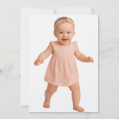 Invitation Little Dahlia Fleur sauvage Wreath Photo Anniversa (Dos)