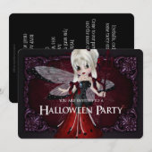 Invitation Little Devil Ladybug Imaginaire Halloween Invitati (Devant / Derrière)